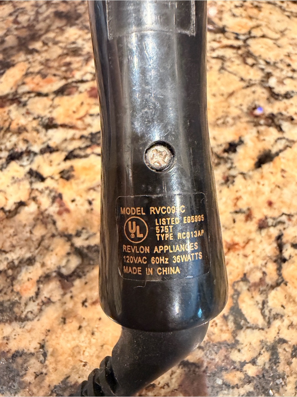 Vintage Revlon RVC09C Curling Iron Retro Silver Black Beauty Tool